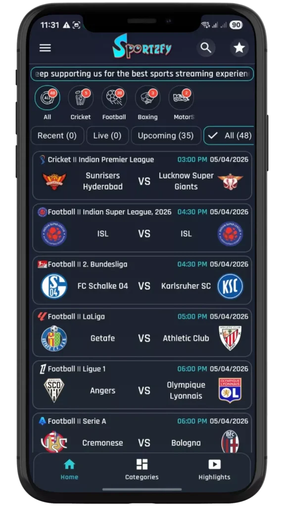sportzfy tv download